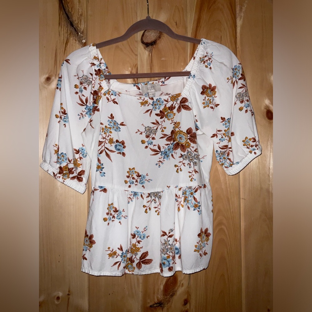 LOFT Peplum/Tunic Top EUC